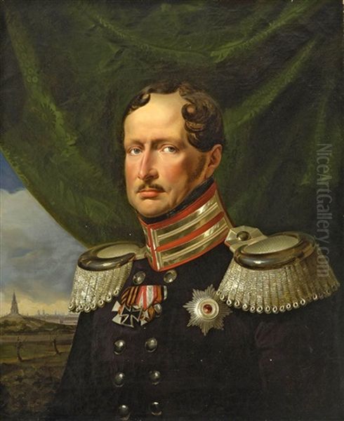 Bildnis Konig Friedrich Wilhelms Iii. Von Preusen Oil Painting by Franz Krueger