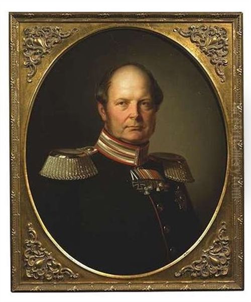 Portrait Friedrich Wilhelm Iv., Konig Von Preussen Oil Painting by Franz Krueger