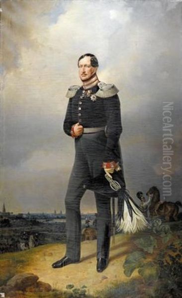 Portrait Of Friedrich Wilhelm Iii, King Of Prussia (friedrich Wilhelm Iii., Konig Von Preussen) Oil Painting by Franz Krueger