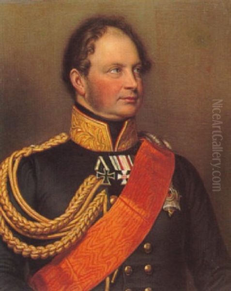 Konig Friedrich Wilhelm Iv. Von Preussen Oil Painting by Franz Krueger