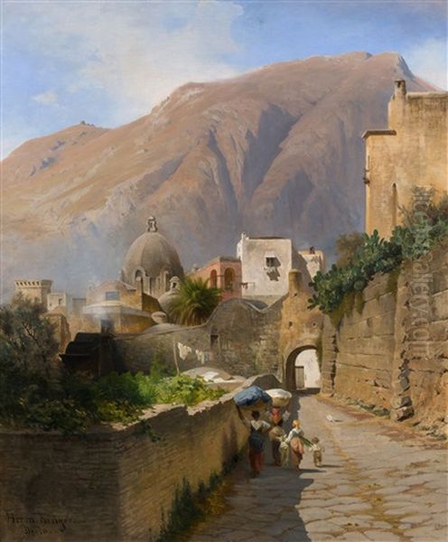 Auf Capri Oil Painting by Hermann (August) Kruger