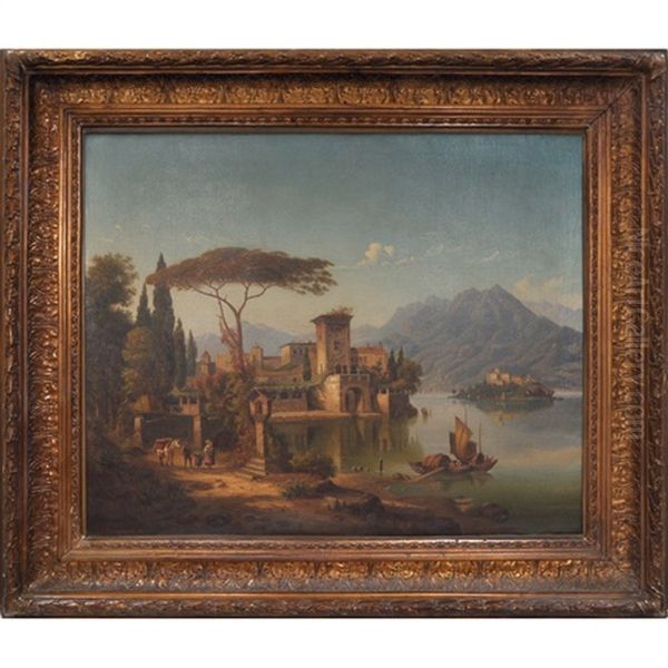 Northern Italy Oil Painting by Hermann (August) Kruger