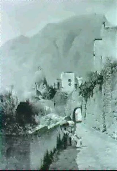 Auf Capri Oil Painting by Hermann (August) Kruger