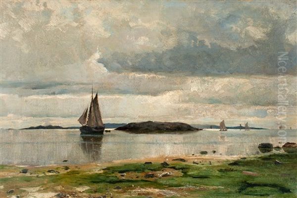 Sailing Oil Painting by Olof Krumlinde