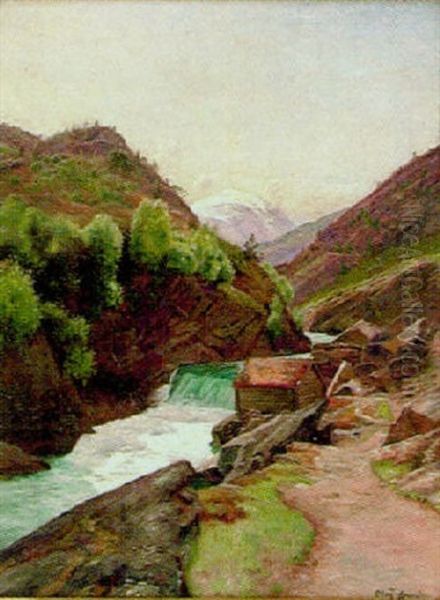 Bland Fjallen Oil Painting by Olof Krumlinde