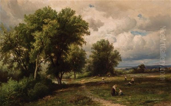 Berry Grounds, Ulster County, Ny Oil Painting by Hendrik Dirk Kruseman van Elten