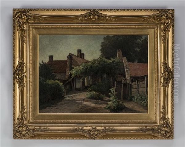 Country Houses Oil Painting by Hendrik Dirk Kruseman van Elten