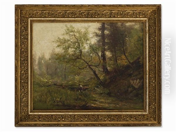 Forest Landscape Oil Painting by Hendrik Dirk Kruseman van Elten