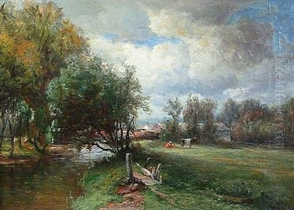 Paysage Champetre Hollandais Oil Painting by Hendrik Dirk Kruseman van Elten