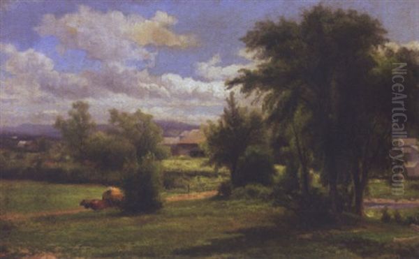 Landscape With Houses Oil Painting by Hendrik Dirk Kruseman van Elten