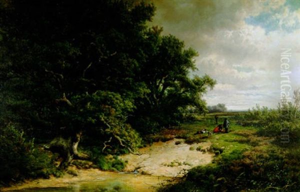 Well In The Heath Oil Painting by Hendrik Dirk Kruseman van Elten