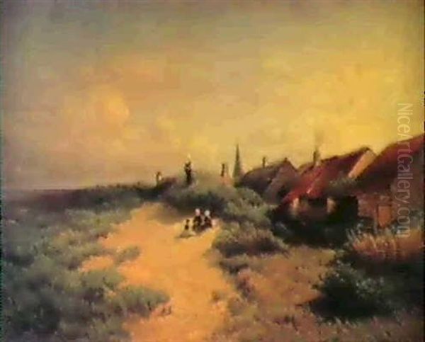 The Dunes Of Holland Oil Painting by Hendrik Dirk Kruseman van Elten