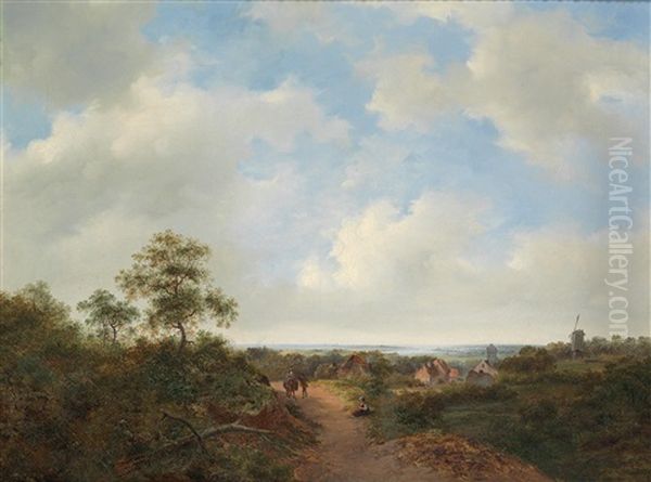 Weite Hollandische Landschaft Oil Painting by Frederik Marinus Kruseman