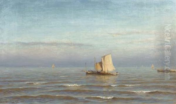 Sailing Out To Sea Oil Painting by Jan Theodoor Kruseman