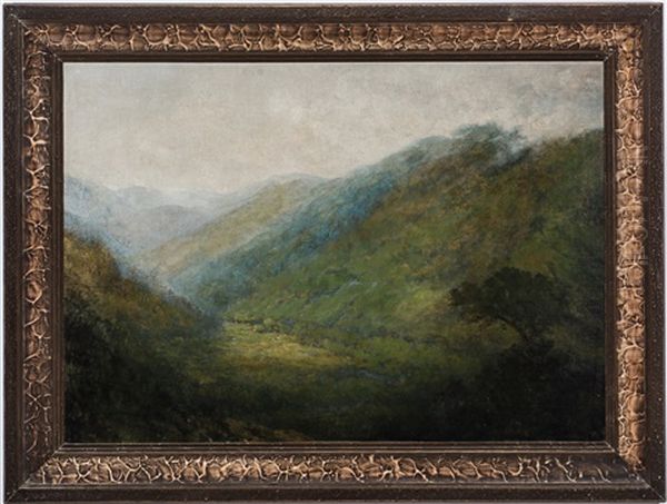 Mountain Landscape Oil Painting by Charles Christopher Krutch