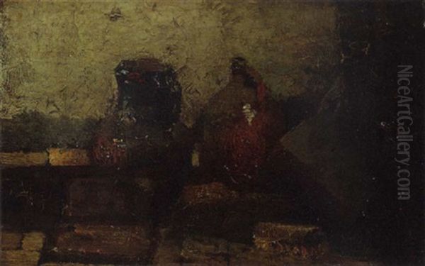 A Still Life With Jugs Oil Painting by Herman Kruyder