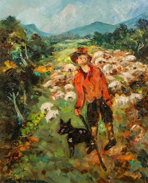 De Herder Oil Painting by Jan Kruysen