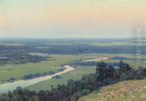 Tver Province Oil Painting by Konstantin Yakovlevich Kryzhitsky