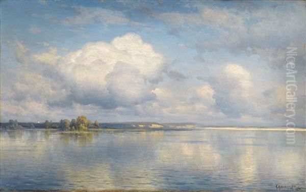 The Lake Oil Painting by Konstantin Yakovlevich Kryzhitsky