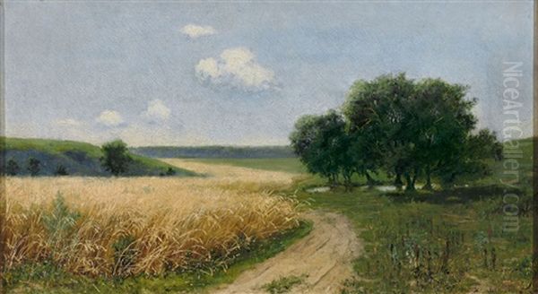 Roggen Reift Oil Painting by Konstantin Yakovlevich Kryzhitsky