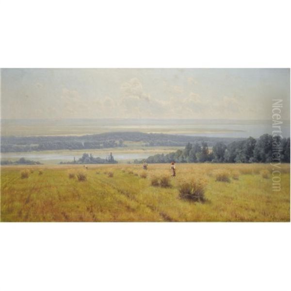 Summer Landscape Oil Painting by Konstantin Yakovlevich Kryzhitsky