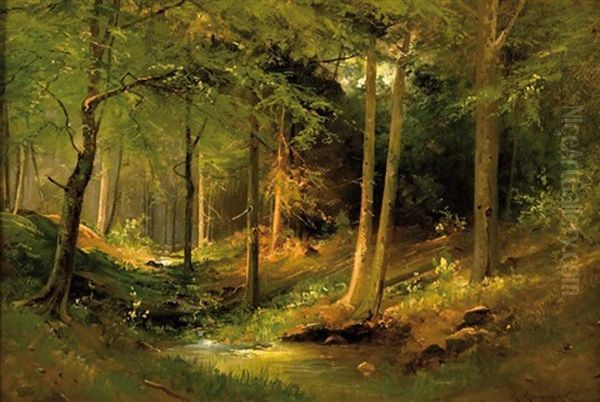 Dans Les Bois Oil Painting by Konstantin Yakovlevich Kryzhitsky