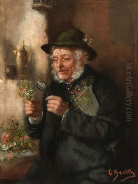 The Botanist Oil Painting by O Beckh