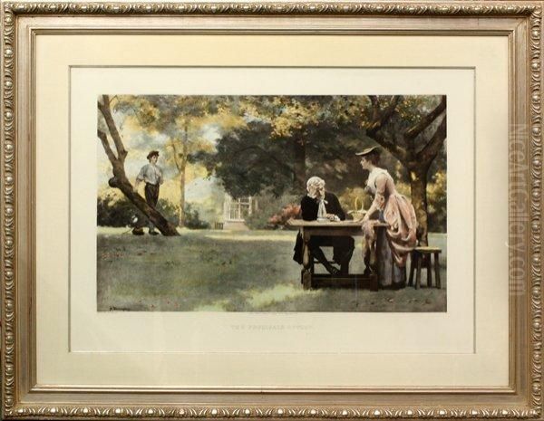 Genre Scenes Oil Painting by Arthur Beckingham