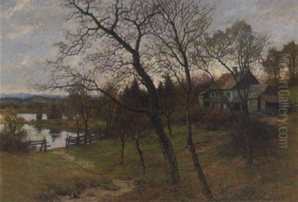 Korort In Den Vorbergen Oil Painting by Erich Kubierschky