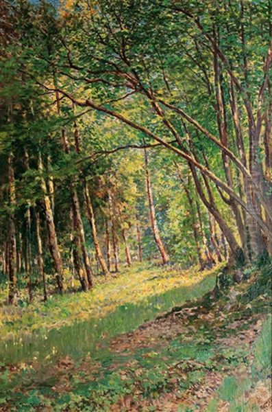 Wood In Spring Oil Painting by Max Kuchel