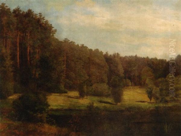 Waldlandschaft Oil Painting by Theodor Kuchel