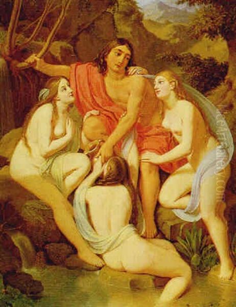 Hylas Mit Dryope Und Ihren Schwesternymphen by Carl Gotthelf Kuechler