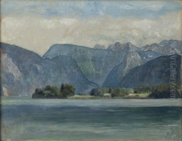 Traunsee Oil Painting by Karl Kuechler