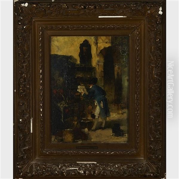 The Antique Dealer Oil Painting by Gotthardt Johann Kuehl