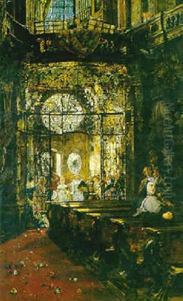 Die Hochzeit Oil Painting by Gotthardt Johann Kuehl