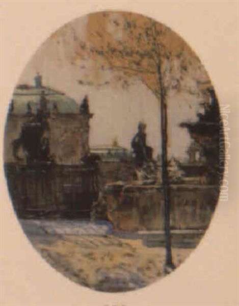 Zwinger, Dresden Oil Painting by Gotthardt Johann Kuehl