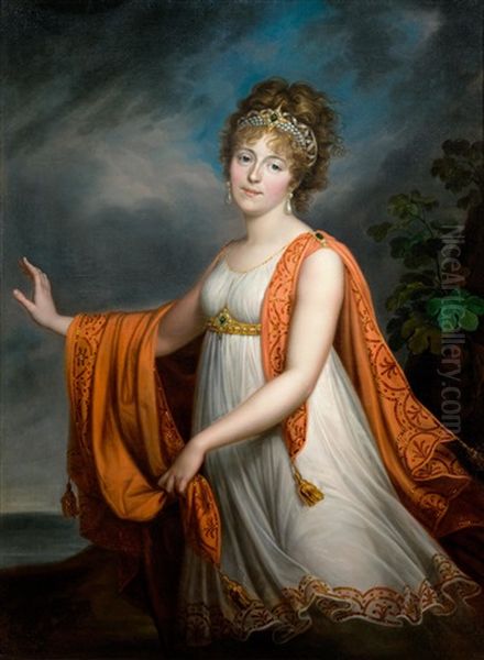 Dorothea Princess Of Lieven Oil Painting by Franz Gerhard von Kuegelgen