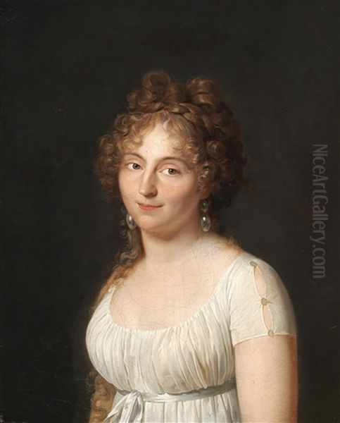 Portrait Of A Young Lady Oil Painting by Franz Gerhard von Kuegelgen