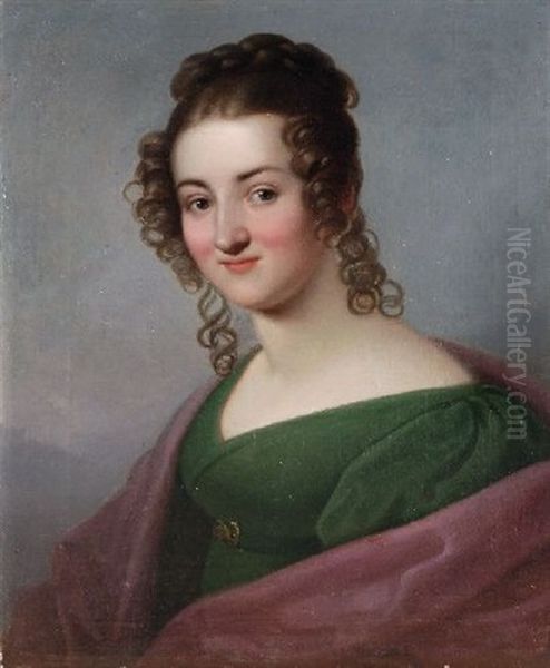 Bildnis Bertha Schroeter Oil Painting by Franz Gerhard von Kuegelgen