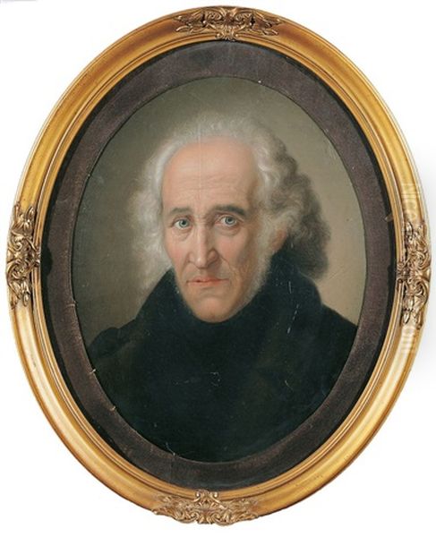 Bildnis Des Schweizer Padagogen J.h. Pestalozzi (1746-1827) Oil Painting by Franz Gerhard von Kuegelgen