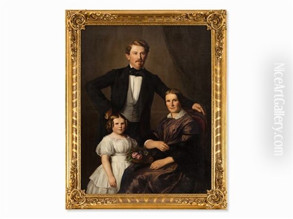 Family Portrait Oil Painting by Wilhem von Kuegelgen