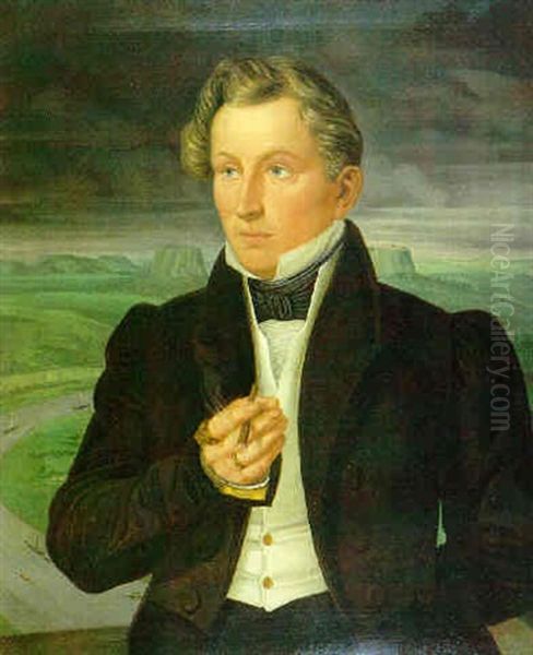 Portrait Johann Gottlob Schneider Oil Painting by Wilhem von Kuegelgen