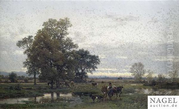 Returning From The Field Oil Painting by Wilhelm Kuehling