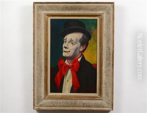 Circus Clown Oil Painting by Walt Kuhn