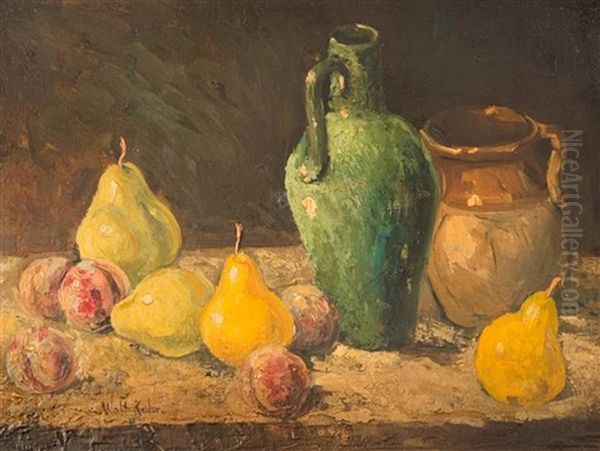 Still Life With Pears Oil Painting by Walt Kuhn