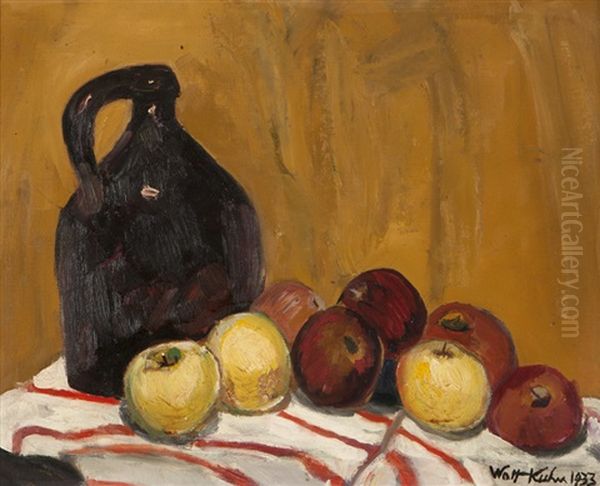 Jug With Apples, Still Life Oil Painting by Walt Kuhn