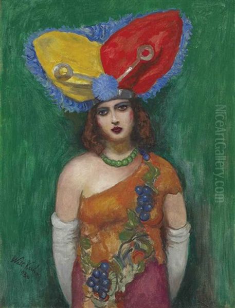 Fancy Dress Oil Painting by Walt Kuhn