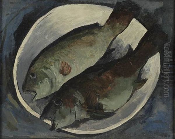 Still Life With Fish Oil Painting by Walt Kuhn