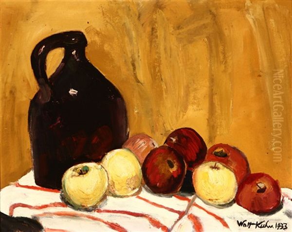 Jug With Apples, Still Life Oil Painting by Walt Kuhn