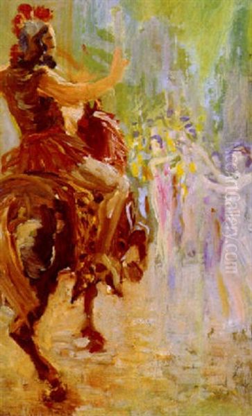 Theatre Scene Oil Painting by Walt Kuhn